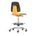 bimos Arbeitsstuhl Labsit mit Rollen Sitzhöhe 560-810 mm Stoff Sitzschale orange, image 