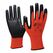 Handschuhe Nitril Foam Gr.10 rot/schwarz Nyl.m.Nitrilschaum EN 388 PSA II NITRAS, image 