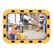 Sicherheits-/Verkehrsspiegel H400xB600mm Acryl,gelb/schwarz ca.110Grad-Blick 15m, image 