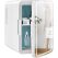 2 in 1 Mini Kühlschrank mit led Spiegel, 10 l ac/dc Fridge mit Kühl- & Heizfunktion & 3 Helligkeiten, Tragbarer Kühlschrank mit Abnehmbaren Ablagen, image 