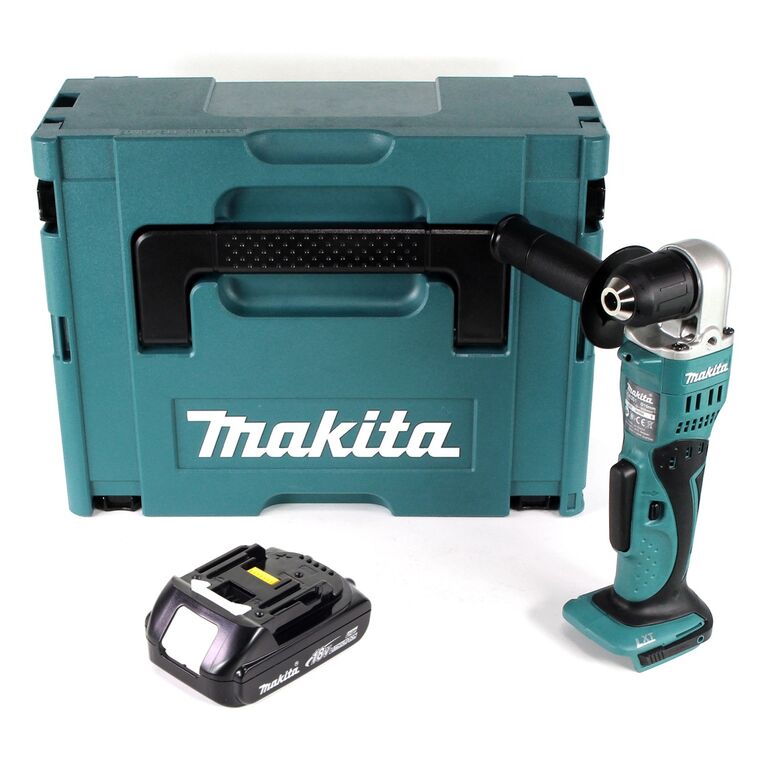 Makita DDA351Y1J Akku-Winkelbohrmaschine 18V 13,5Nm + 1x Akku 1,5Ah + Koffer - ohne Ladegerät, image 