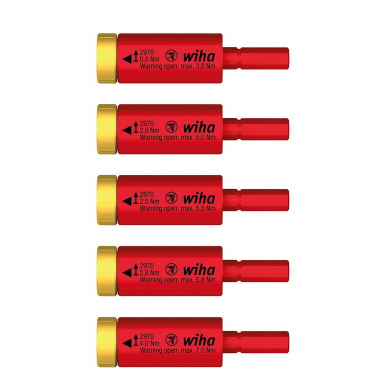 Wiha Drehmoment Set easyTorque Adapter electric für slimBits und slimVario® Halter 5-tlg. in Blister (41479), image 