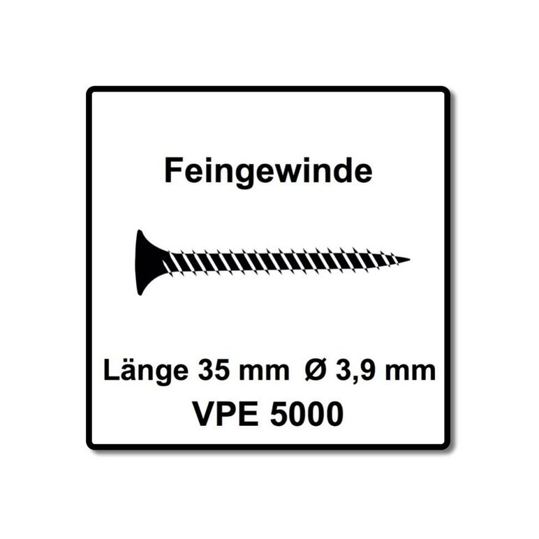 SENCO DS 5550 AC DuraSpin Magazin Schrauber 600 W ( 7T2001N ) + 5000x Feingewinde Schrauben 3,9x35 mm, image _ab__is.image_number.default