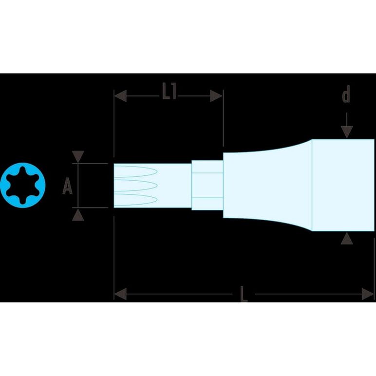 Facom Verbindungsstueck 3/8" fuer Torx T45, image _ab__is.image_number.default