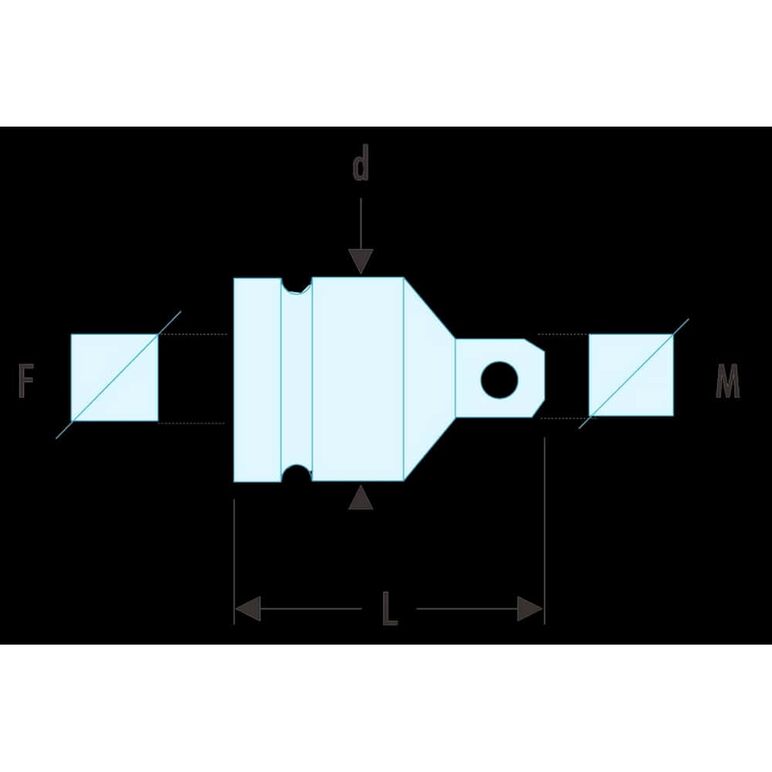 Facom IMPACT-Adapter innen 1/2" - aussen 3/4, image _ab__is.image_number.default