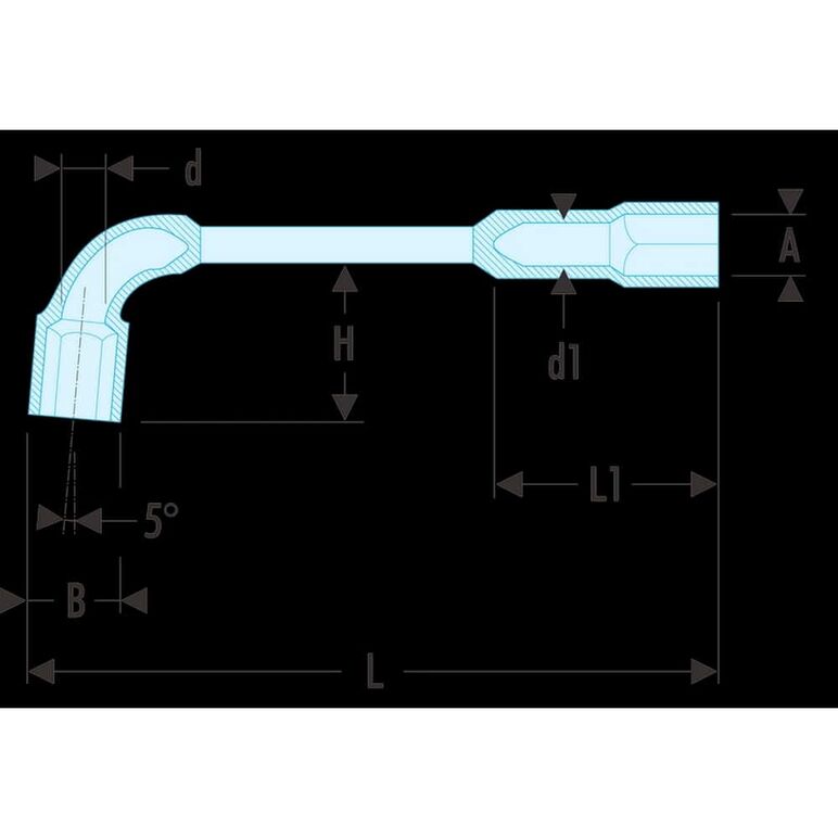 Facom Pfeifenkopfschluessel 12x6-Kant 9 mm, image _ab__is.image_number.default