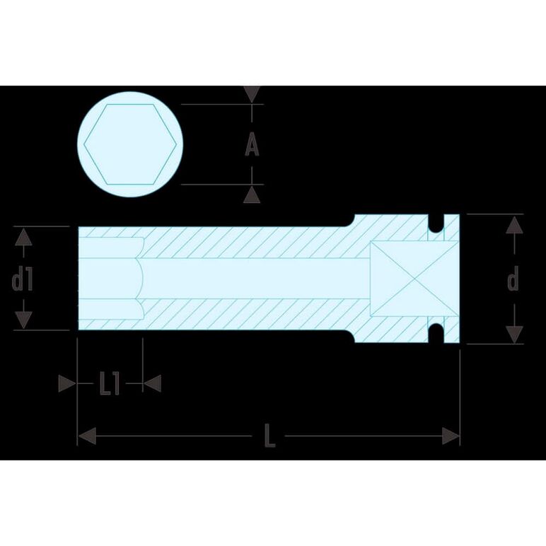 Facom IMPACT-Steckschluessel 3/4" lang 32 mm, image _ab__is.image_number.default