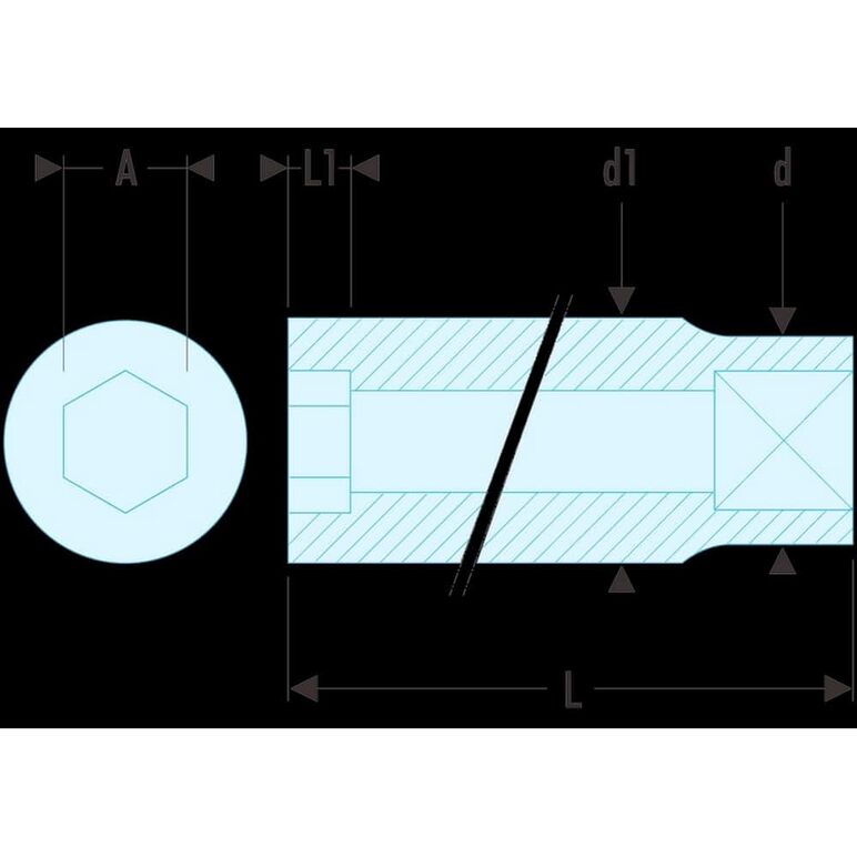 Facom Steckschluessel 1/4" 6-Kant lang 10mm, image _ab__is.image_number.default