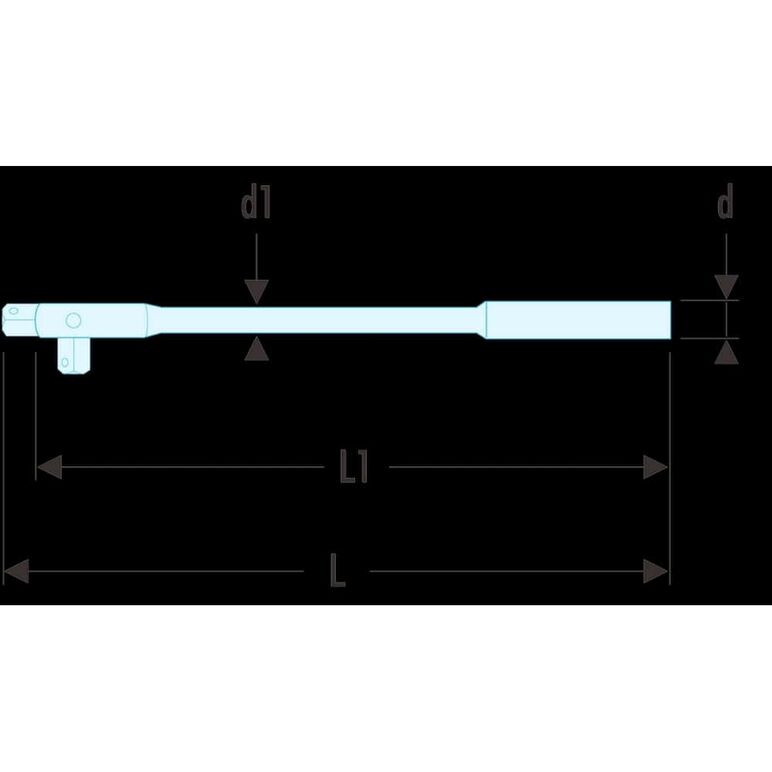 Facom Gelenkgriff mit Metallschaft 1/2" 410 mm, image _ab__is.image_number.default