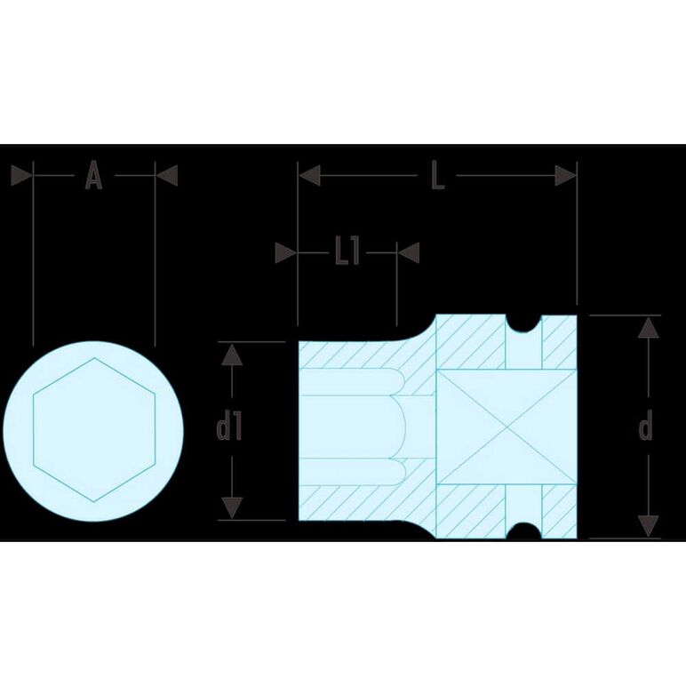 Facom IMPACT-Steckschluessel 1/2" 16 mm, image _ab__is.image_number.default