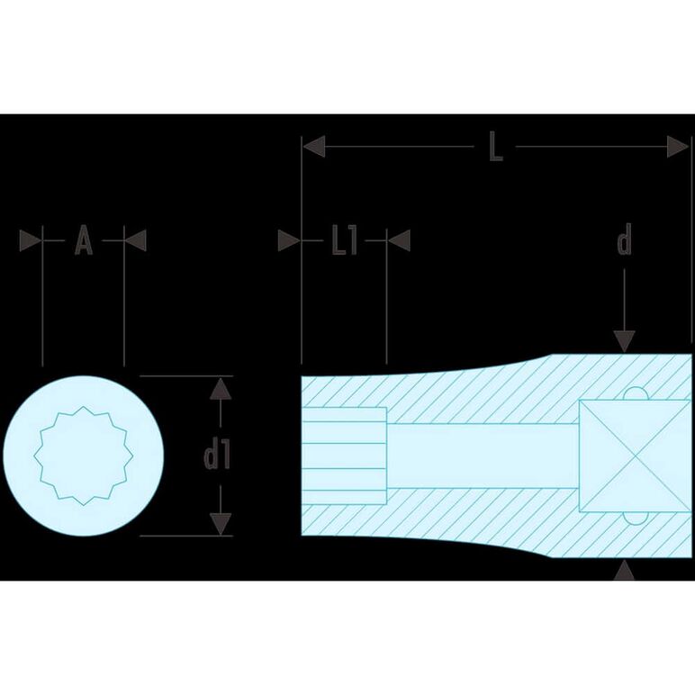 Facom Steckschluessel 3/4" 12-Kant 27mm, image _ab__is.image_number.default