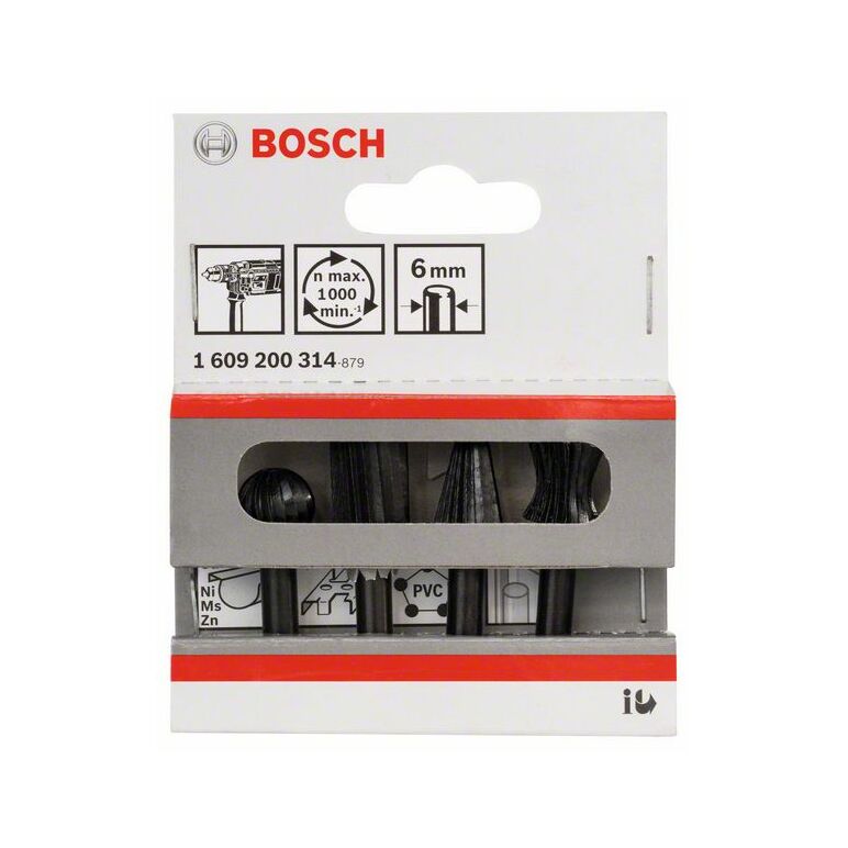 Bosch Freihandfräser-Set für Bohrmaschinen, 4-teilig, 6 mm, 13 mm (1 609 200 314), image 