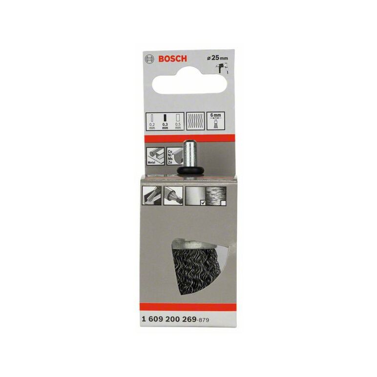 Bosch Pinselbürste, gewellt, 0,3 mm, 25 mm, 4500 U/ min (1 609 200 269), image 