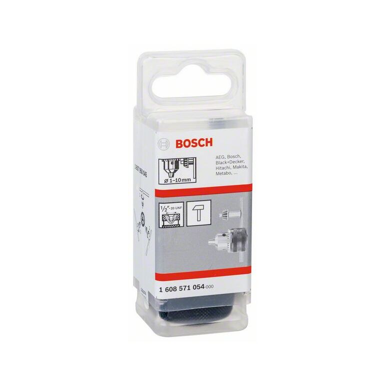 Bosch Zahnkranzbohrfutter bis 10 mm, 1 - 10 mm, 1/2 Zoll - 20 (1 608 571 054), image 
