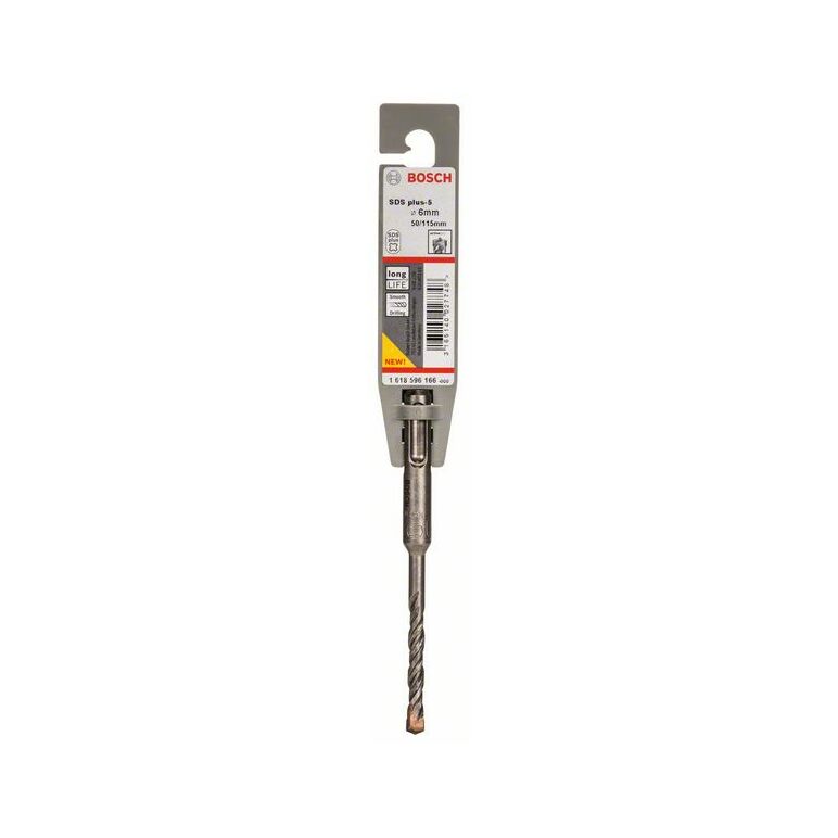 Bosch Hammerbohrer SDS plus-5, 6 x 50 x 115 mm (1 618 596 166), image 