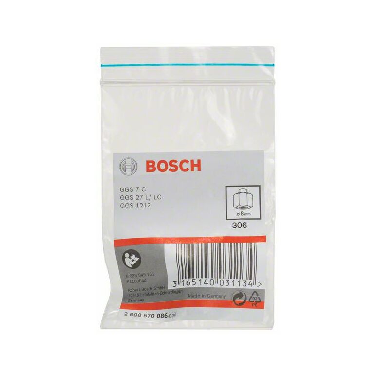 Bosch Spannzange mit Spannmutter, 8 mm, für Bosch-Geradschleifer (2 608 570 086), image _ab__is.image_number.default