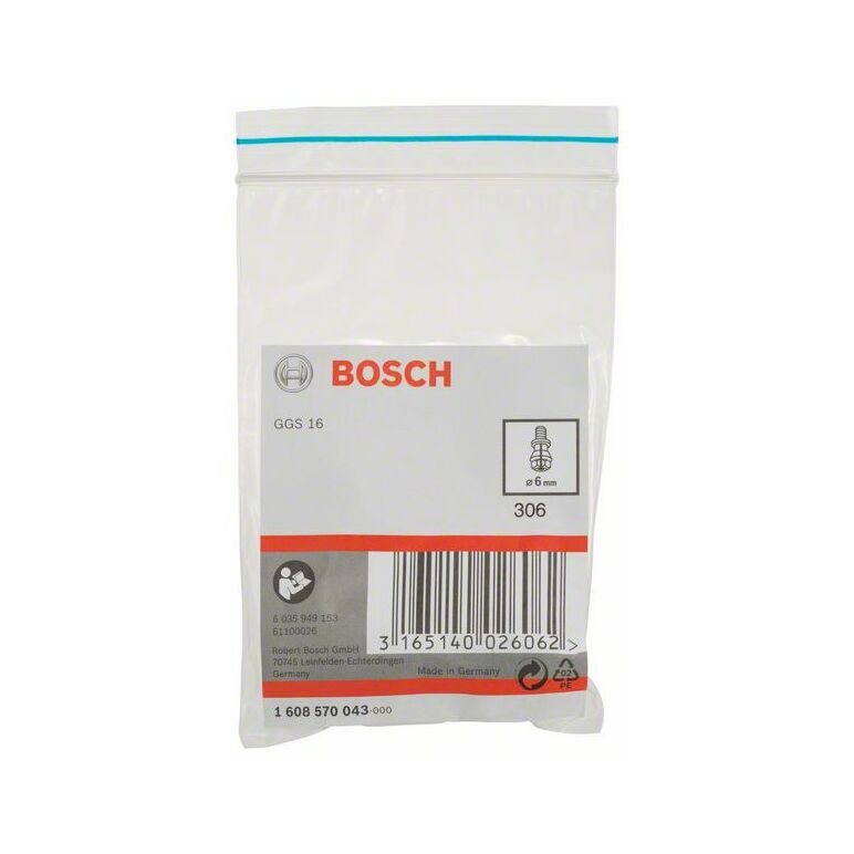 Bosch Spannzange mit Spannmutter, 6 mm, für Bosch-Geradschleifer, passend zu GGS 16 (1 608 570 043), image _ab__is.image_number.default