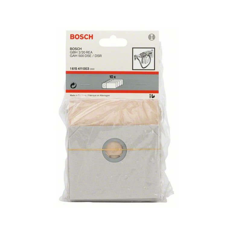 Bosch Staubbeutel für Absaug- und Bohrhämmer, für GBH 2/20 REA, GAH 500 DSE/500 DSR (1 615 411 003), image 