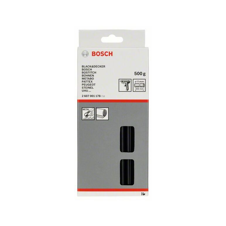 Bosch Schmelzkleber, 11 x 200 mm, 500 g, schwarz (2 607 001 178), image 