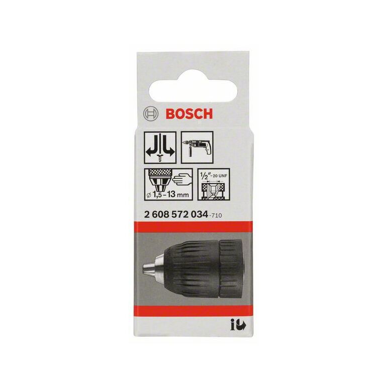 Bosch Schnellspannbohrfutter bis 13 mm, 2 bis 13 mm, 1/2 Zoll bis 20 (2 608 572 034), image 