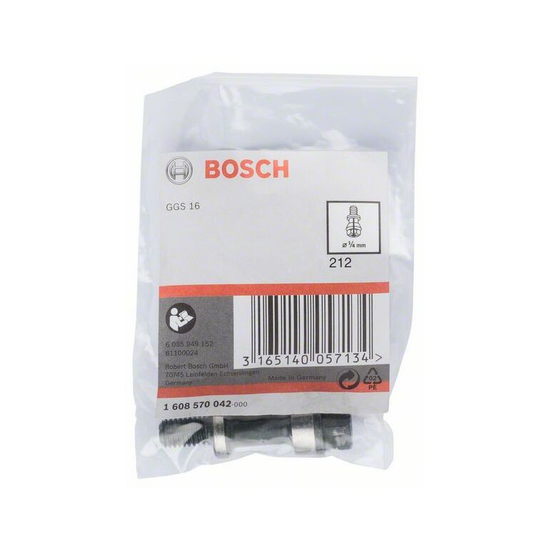 Bosch Spannzange mit Spannmutter, 1/ Zoll, für Bosch-Geradschleifer, passend zu GGS 16 (1 608 570 042), image 