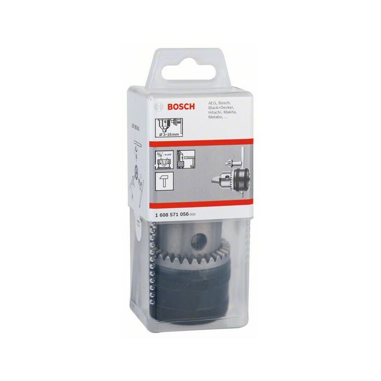 Bosch Zahnkranzbohrfutter bis 16 mm, 3 - 16 mm, 5/8 Zoll - 16 (1 608 571 056), image 
