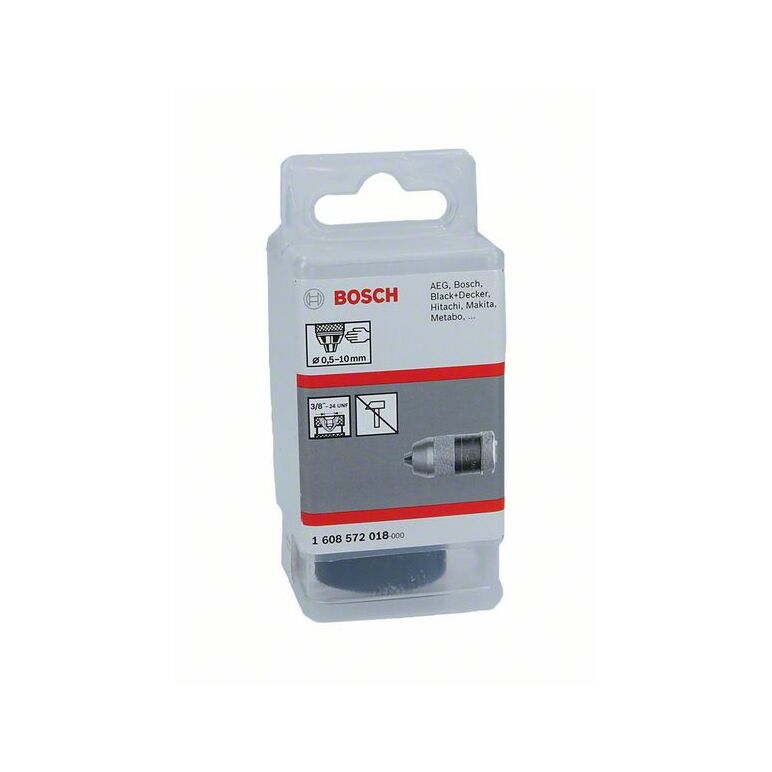 Bosch Schnellspannbohrfutter bis 10 mm, 0,5 bis 10 mm, 3/8 Zoll bis 24 (1 608 572 018), image 