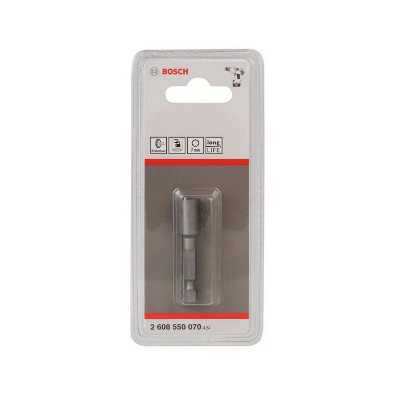 Bosch Steckschlüssel, 50 x 7 mm, M 4, mit Magnet (2 608 550 070), image 