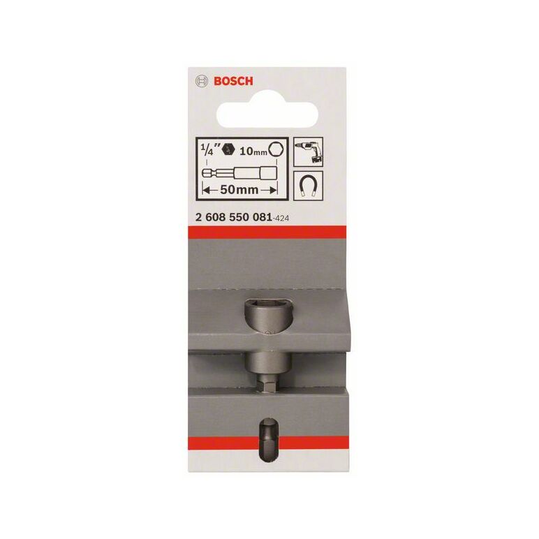 Bosch Steckschlüssel, 50 x 10 mm, M 6, mit Magnet (2 608 550 081), image 