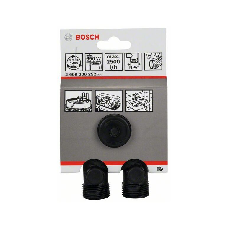 Bosch Wasserpumpe 2500 l/h, 1/2, 3/4 Zoll, R 3/4 Zoll, 4 m, 40 m, 30 Sekunden (2 609 200 252), image 