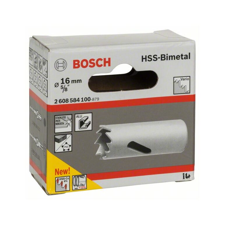 Bosch Lochsäge HSS-Bimetall für Standardadapter, 16 mm, 5/8 Zoll (2 608 584 100), image _ab__is.image_number.default