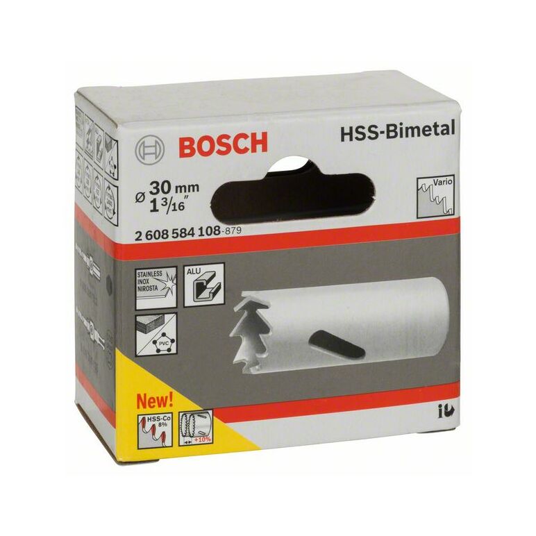 Bosch Lochsäge HSS-Bimetall für Standardadapter, 30 mm, 1 3/16 Zoll (2 608 584 108), image 