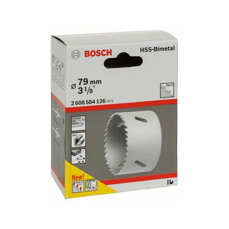Bosch Lochsäge HSS-Bimetall für Standardadapter, 79 mm, 3 1/8 Zoll (2 608 584 126), image 
