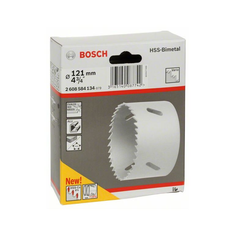 Bosch Lochsäge HSS-Bimetall für Standardadapter, 121 mm, 4 3/4 Zoll (2 608 584 134), image _ab__is.image_number.default