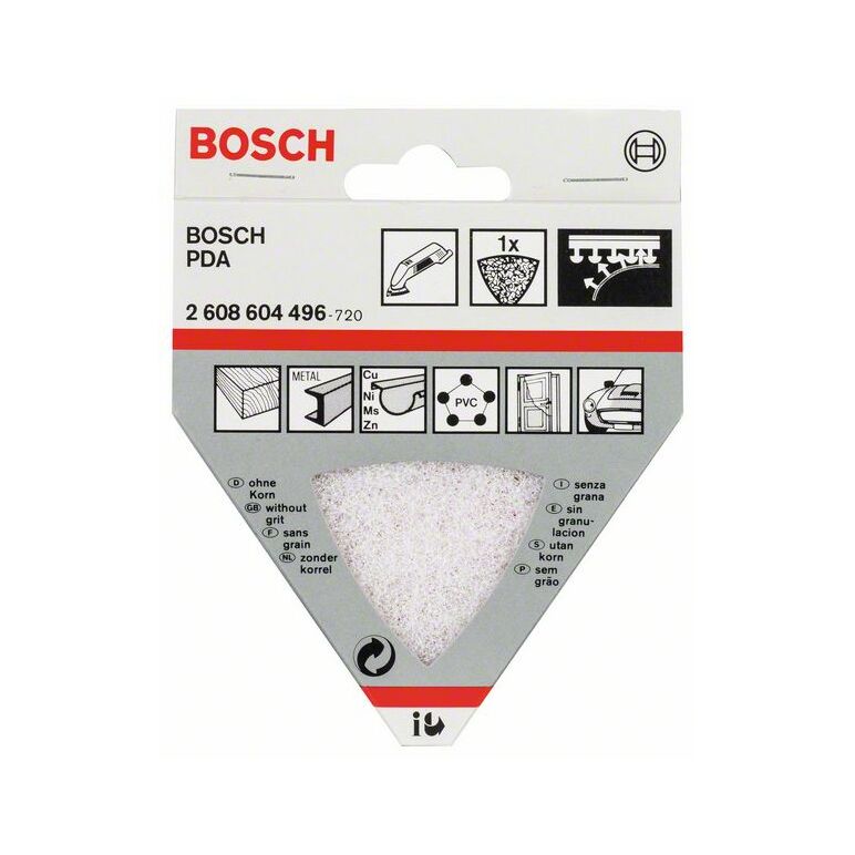 Bosch Reinigungsvlies für Dreieckschleifer, 93 mm, ohne Korn (2 608 604 496), image 