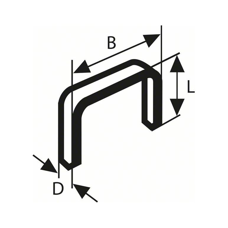Bosch Flachdrahtklammer Typ 57, 10,6 x 1,25 x 14 mm (2 609 200 233), image 
