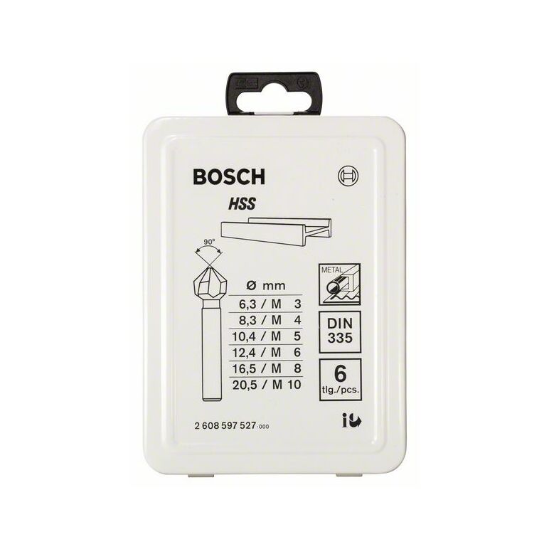 Bosch Kegelsenker-Set, 6-teilig, 45, 63 mm / 5-10 mm / 6,3 - 20,5 mm (2 608 597 527), image _ab__is.image_number.default