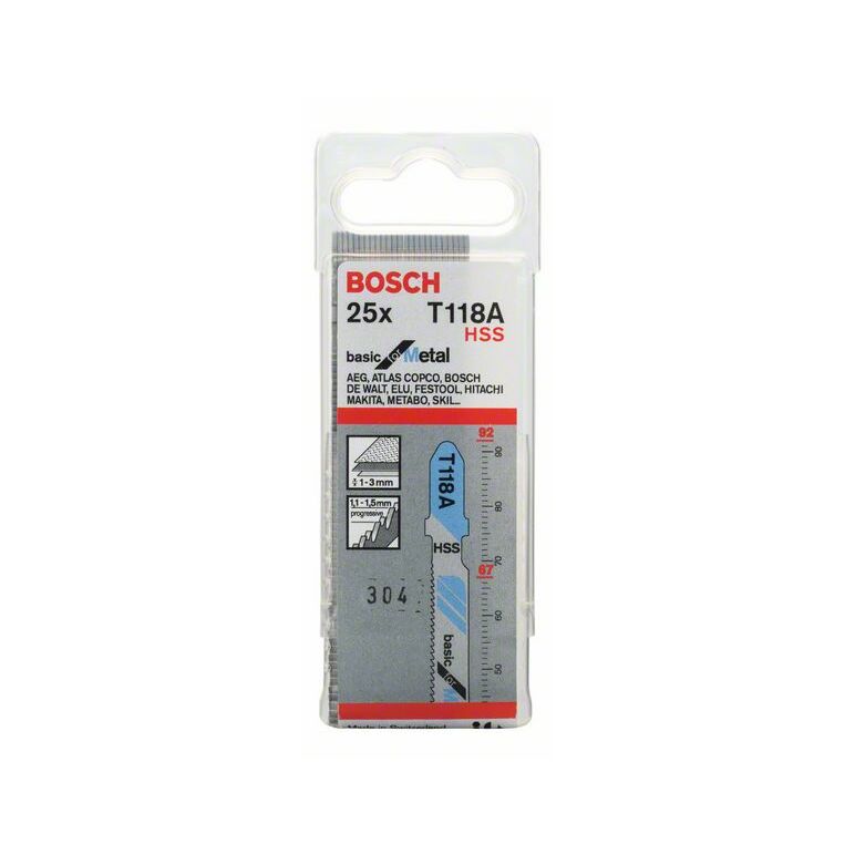 Bosch Stichsägeblatt T 118 A Basic for Metal, 25er-Pack (2 608 638 470), image 