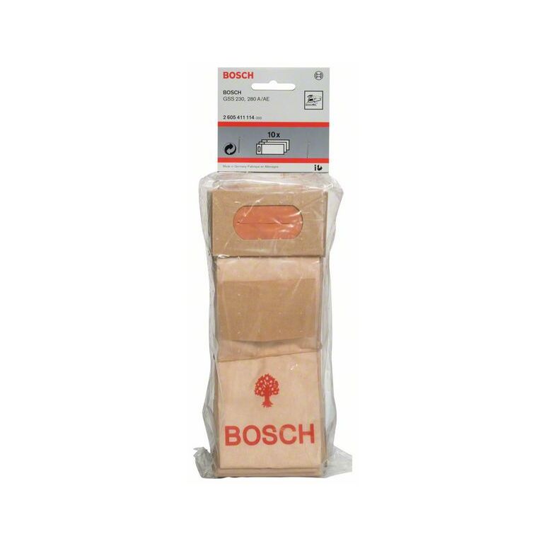 Bosch Staubbeutel für Schwingschleifer, Papier, 10er-Pack, für GSS 230 / 280A / 280 AE (2 605 411 114), image 