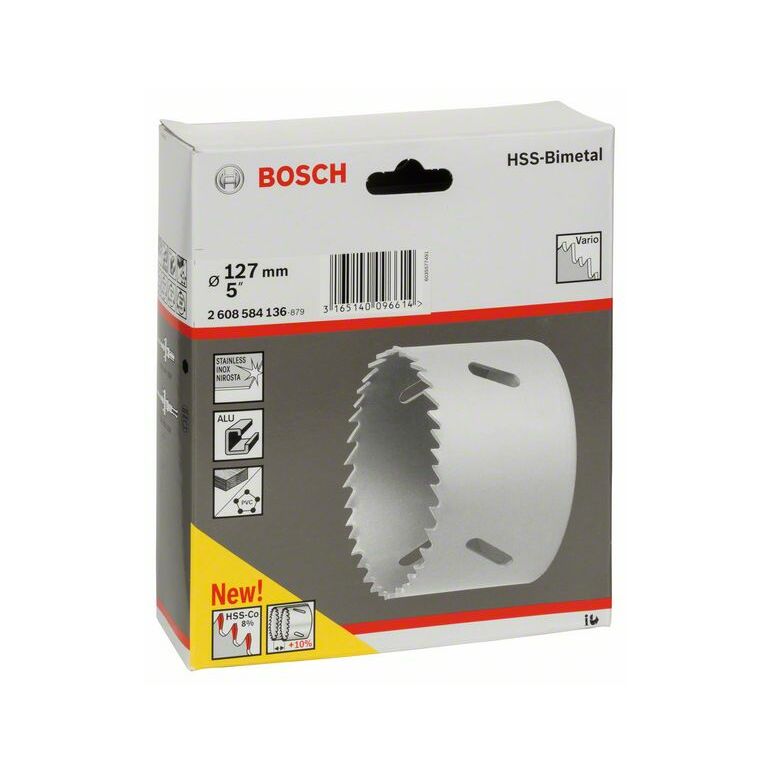 Bosch Lochsäge HSS-Bimetall für Standardadapter, 127 mm, 5 Zoll (2 608 584 136), image 