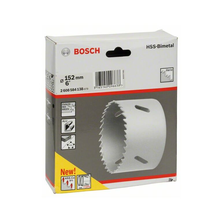 Bosch Lochsäge HSS-Bimetall für Standardadapter, 152 mm, 6 Zoll (2 608 584 138), image 