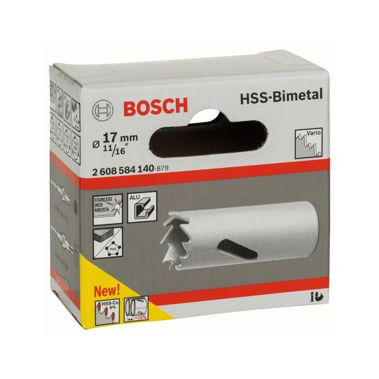 Bosch Lochsäge HSS-Bimetall für Standardadapter, 17 mm, 11/16 Zoll (2 608 584 140), image 