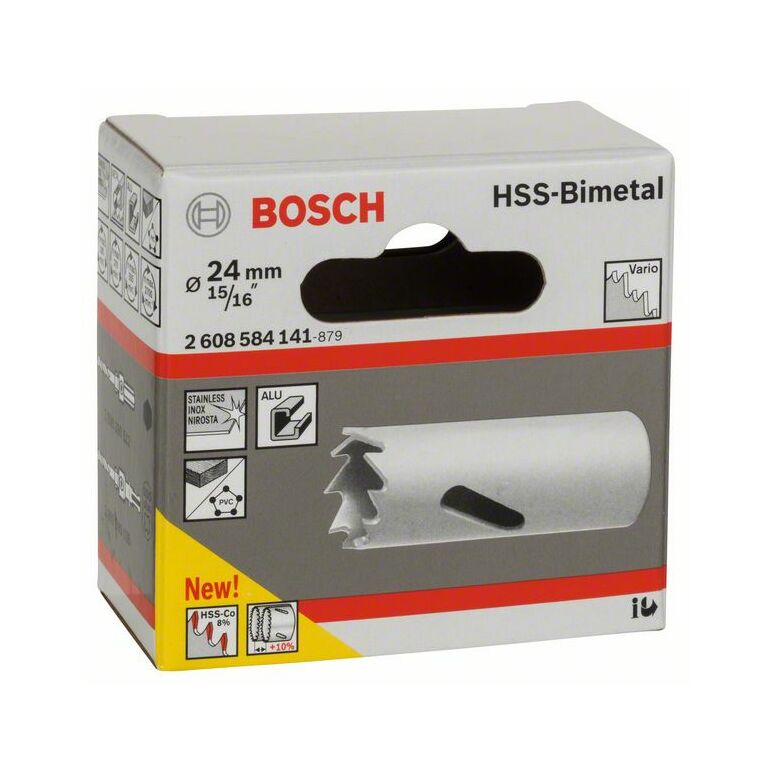 Bosch Lochsäge HSS-Bimetall für Standardadapter, 24 mm, 15/16 Zoll (2 608 584 141), image 