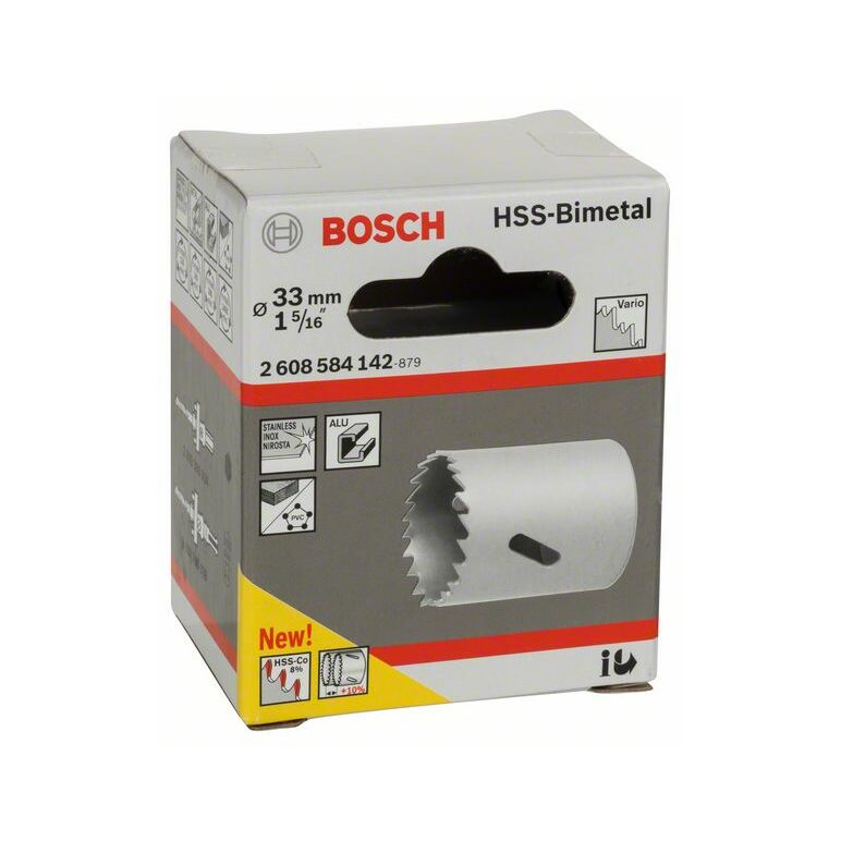 Bosch Lochsäge HSS-Bimetall für Standardadapter, 33 mm, 1 5/16 Zoll (2 608 584 142), image _ab__is.image_number.default