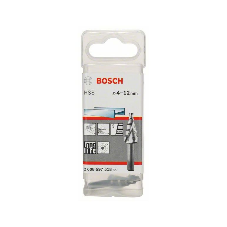 Bosch Stufenbohrer HSS, 4 - 12 mm, 6 mm, 50 mm, 5 Stufen (2 608 597 518), image _ab__is.image_number.default