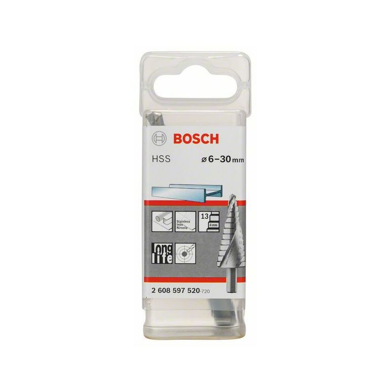 Bosch Stufenbohrer HSS, 6 - 30 mm, 10 mm, 93,5 mm, 14 Stufen (2 608 597 520), image 