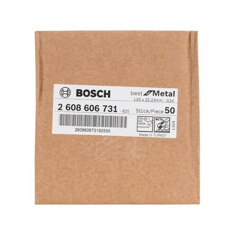 Bosch Fiberschleifscheibe R574 Best for Metal, Zirkonkorund, 125 mm, 22,23 mm, 24 (2 608 606 731), image 