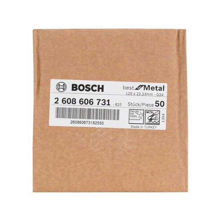 Bosch Fiberschleifscheibe R574 Best for Metal, Zirkonkorund, 125 mm, 22,23 mm, 24 (2 608 606 731), image _ab__is.image_number.default