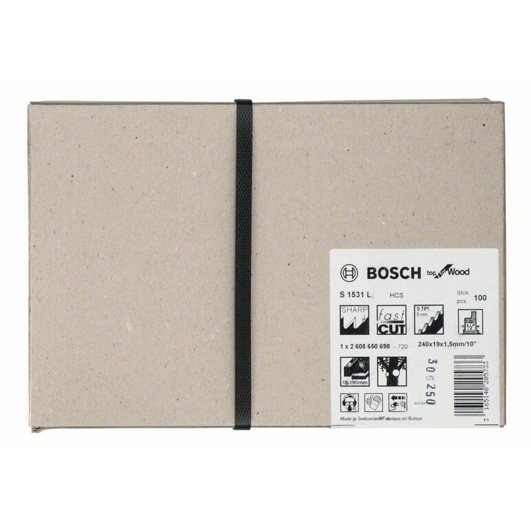 Bosch Säbelsägeblatt S 1531 L, Top for Wood, 100er-Pack (2 608 650 698), image _ab__is.image_number.default