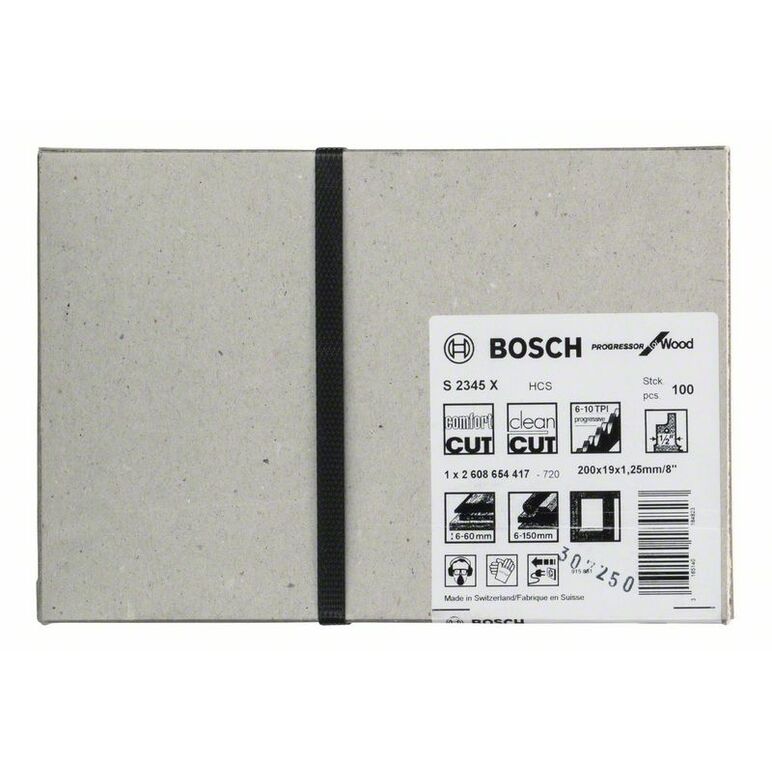 Bosch Säbelsägeblatt S 2345 X, Progressor for Wood, 100er-Pack (2 608 654 417), image 